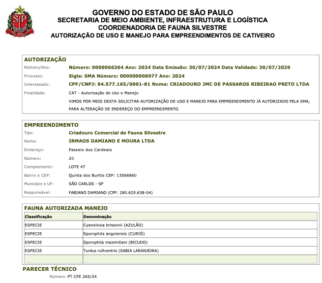 Unidade 2 recebe autorização comercial do IBAMA